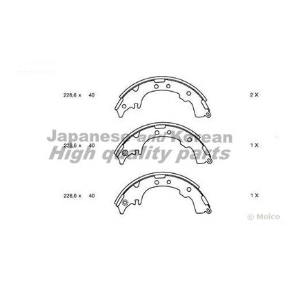 Photo Brake Shoe Set ASHUKI 10508602