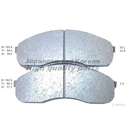 Photo Brake Pad Set, disc brake ASHUKI 10800130