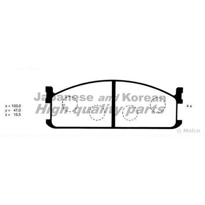 Photo Brake Pad Set, disc brake ASHUKI 10802009