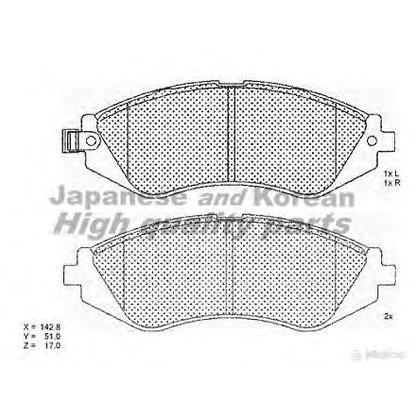 Photo Brake Pad Set, disc brake ASHUKI 10802090