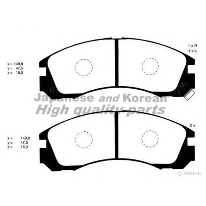 Foto Kit pastiglie freno, Freno a disco ASHUKI C00305