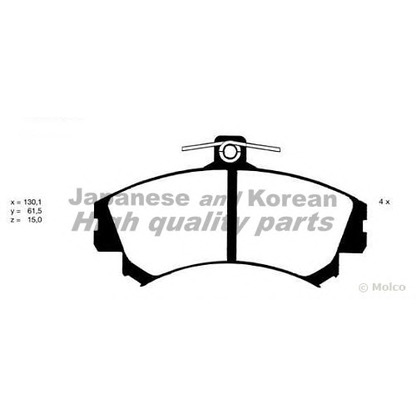 Photo Brake Pad Set, disc brake ASHUKI C00312