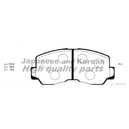 Photo Brake Pad Set, disc brake ASHUKI C00501