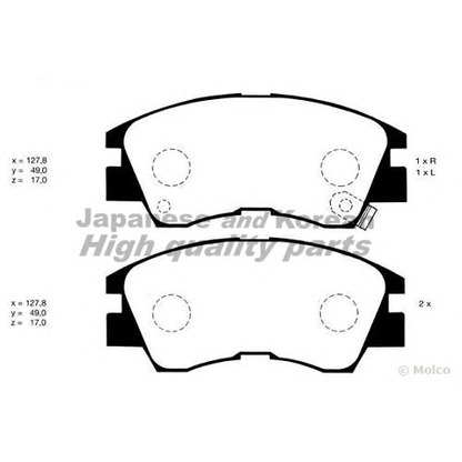 Foto Bremsbelagsatz, Scheibenbremse ASHUKI C00701