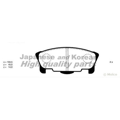 Фото Комплект тормозных колодок, дисковый тормоз ASHUKI D09130