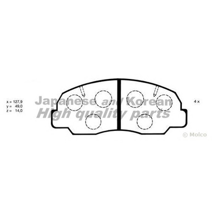 Photo Brake Pad Set, disc brake ASHUKI D09303