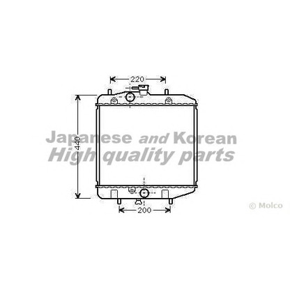 Photo Radiator, engine cooling ASHUKI D55001