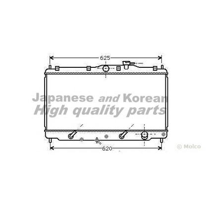 Photo Radiator, engine cooling ASHUKI H55102