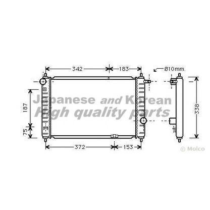 Photo Radiator, engine cooling ASHUKI J20701