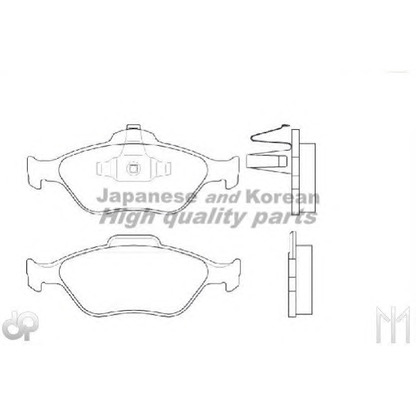 Photo Kit de plaquettes de frein, frein à disque ASHUKI M05005A