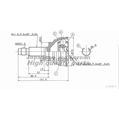 Foto Kit giunti, Semiasse ASHUKI MA120