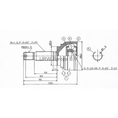 Photo Jeu de joints, arbre de transmission ASHUKI MI3A0