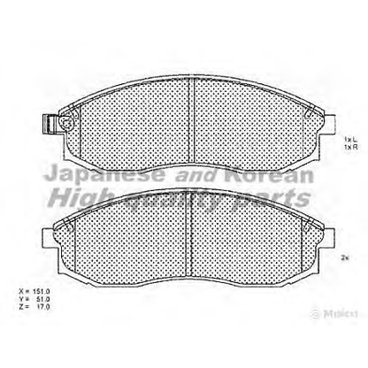 Foto Kit pastiglie freno, Freno a disco ASHUKI N00964