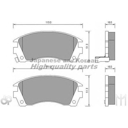 Photo Brake Pad Set, disc brake ASHUKI N00965A