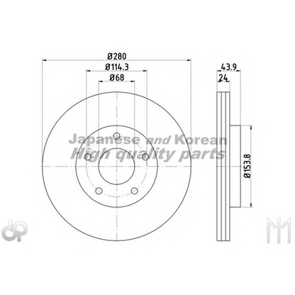 Zdjęcie Tarcza hamulcowa ASHUKI N01418