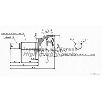 Foto Kit giunti, Semiasse ASHUKI NI730