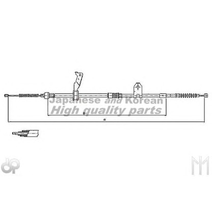 Foto Cable de accionamiento, freno de estacionamiento ASHUKI T08031