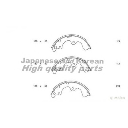 Photo Brake Shoe Set ASHUKI T11355