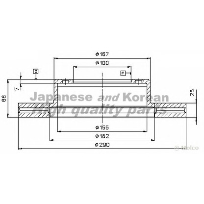 Foto Disco  freno ASHUKI T60125