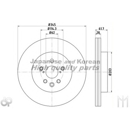 Zdjęcie Tarcza hamulcowa ASHUKI T60363