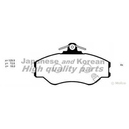 Photo Brake Pad Set, disc brake ASHUKI Y02601