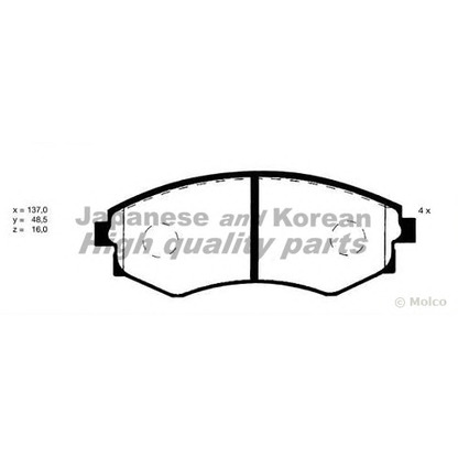 Фото Комплект тормозных колодок, дисковый тормоз ASHUKI Y02901