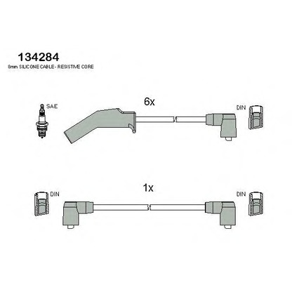 Photo Ignition Cable Kit HITACHI (Hüco) 134284