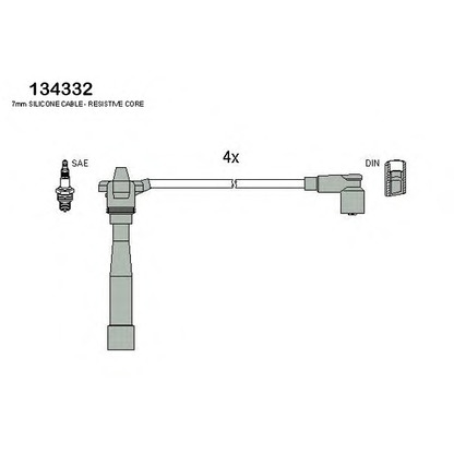 Foto Zündleitungssatz HITACHI (Hüco) 134332