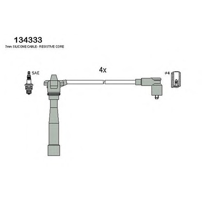 Photo Ignition Cable Kit HITACHI (Hüco) 134333