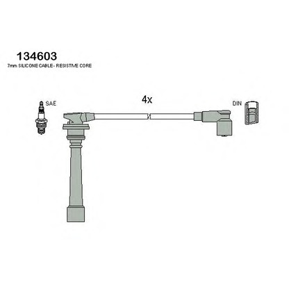 Photo Ignition Cable Kit HITACHI (Hüco) 134603