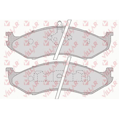 Фото Комплект тормозных колодок, дисковый тормоз VILLAR 6260896