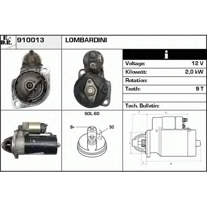 Foto Motorino d'avviamento EDR 910013