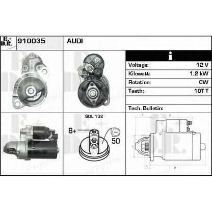 Foto Motor de arranque EDR 910035