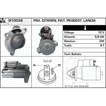 Zdjęcie Rozrusznik EDR 910036