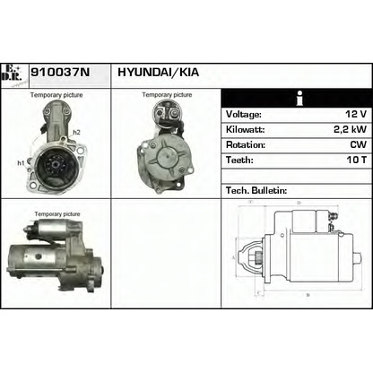 Foto Motor de arranque EDR 910037N