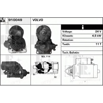 Foto Motorino d'avviamento EDR 910049