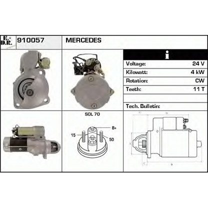 Foto Motorino d'avviamento EDR 910057