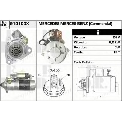 Foto Motor de arranque EDR 910100X