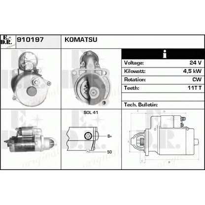 Foto Motorino d'avviamento EDR 910197