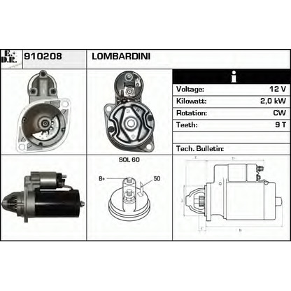 Zdjęcie Rozrusznik EDR 910208