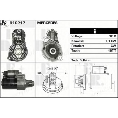 Фото Стартер EDR 910217