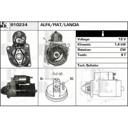 Foto Motorino d'avviamento EDR 910234