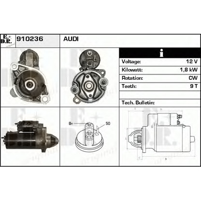 Foto Motorino d'avviamento EDR 910236