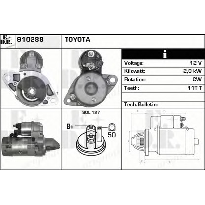 Foto Motor de arranque EDR 910288