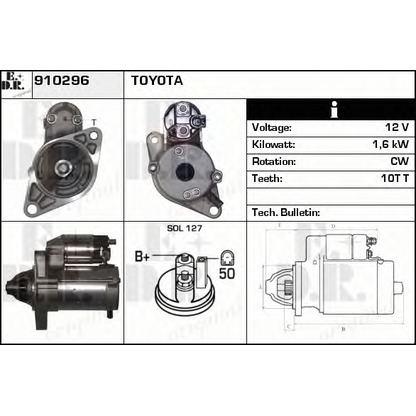 Foto Motorino d'avviamento EDR 910296