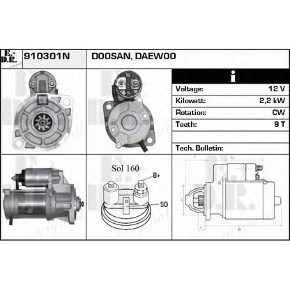 Zdjęcie Rozrusznik EDR 910301N