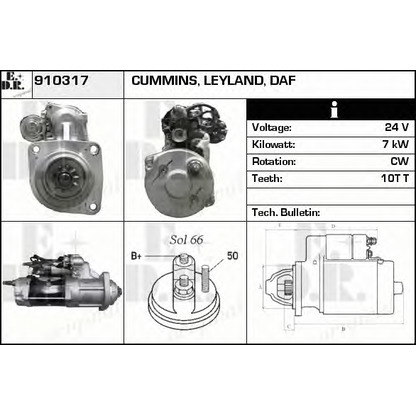 Foto Motor de arranque EDR 910317