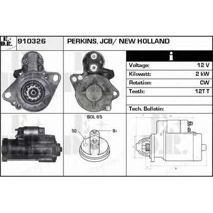 Foto Motorino d'avviamento EDR 910326