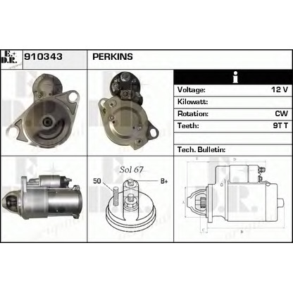 Foto Motor de arranque EDR 910343