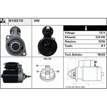 Zdjęcie Rozrusznik EDR 910370